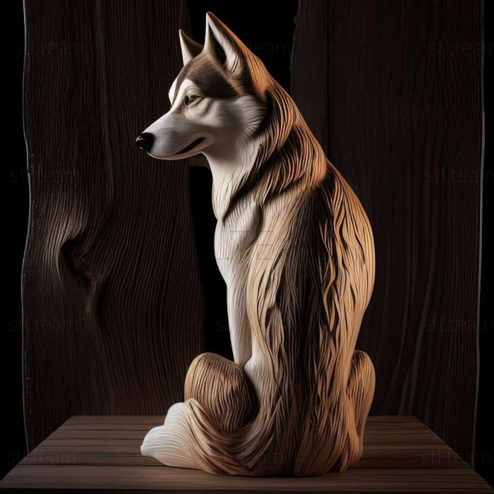 3D model Karelo Finnish husky dog (STL)